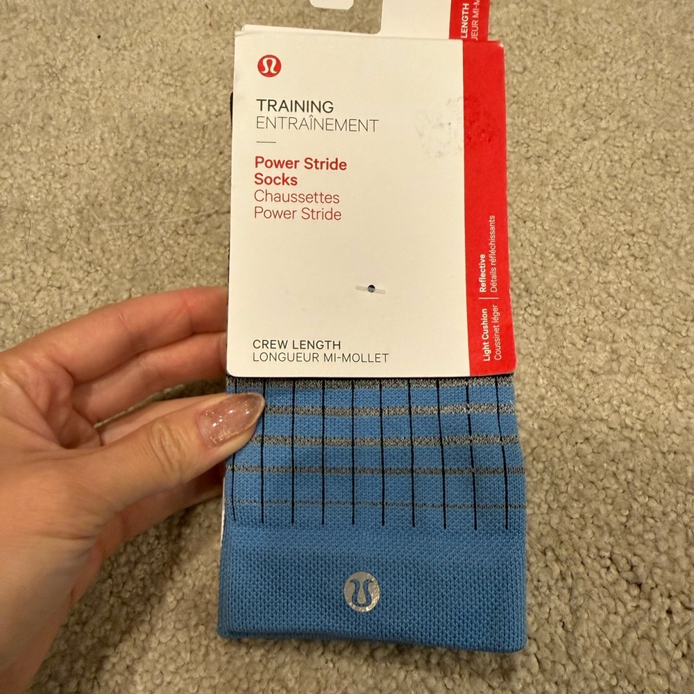 lululemon athletica Blue Power Stride Socks sz Small